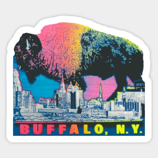 Buffalo, NY Skyline Buffalo Sticker